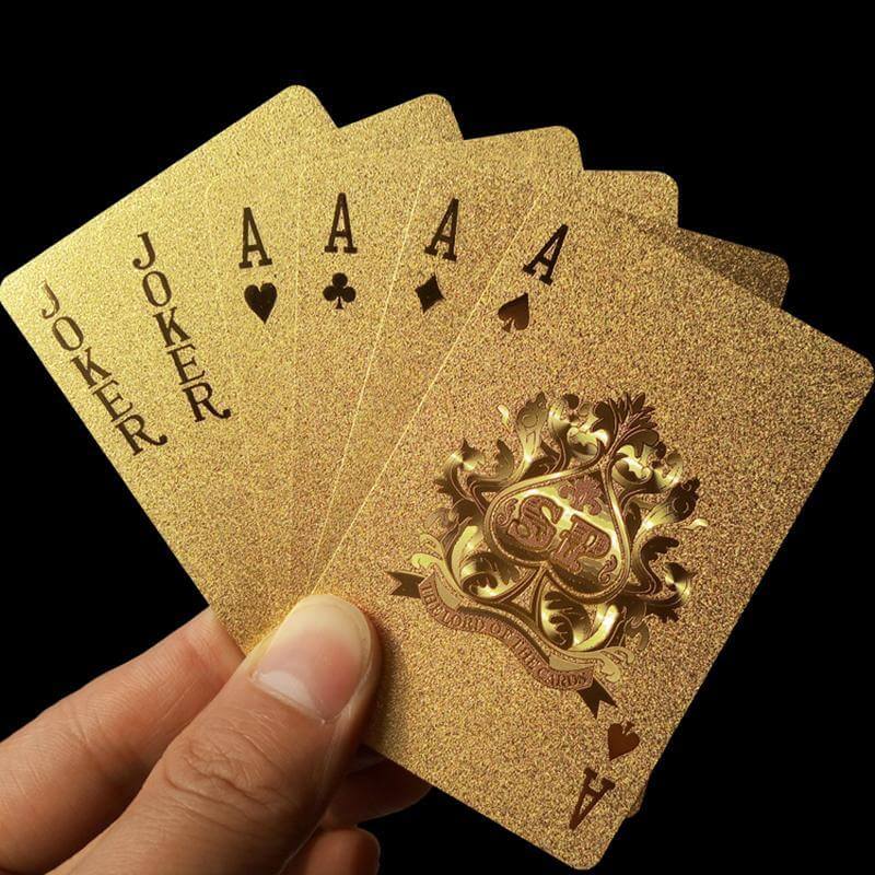 Baralho de Cartas com Folha de Ouro de Alta Qualidade