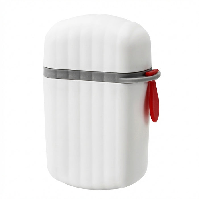 Portable Sealed Soap Box – Waterproof Travel Soap Dish with Draining Design, White 8×5×11cm