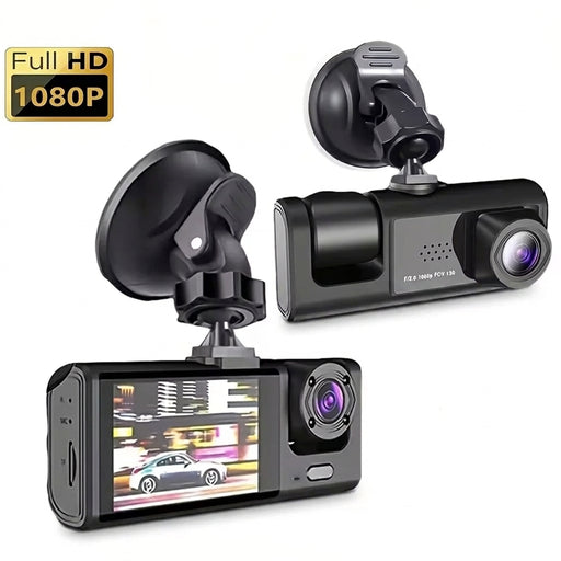 Dashcam 1080p with IR Night Vision, 2" IPS Screen, Loop Recording — 2 or 3 Camera DVR