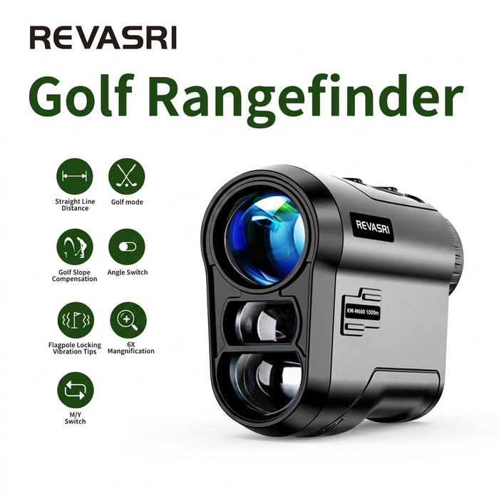 Golf Laser Rangefinder with Slope & Flag Lock — 6x Magnification, Type‑C Recharge (600/1000m)