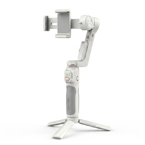 A10 Handheld Smartphone Gimbal with Fill Light, Extension Rod & Remote — for iPhone & Samsung