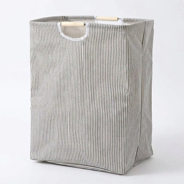 Collapsible Cotton Laundry Hamper with Handles — Large Capacity