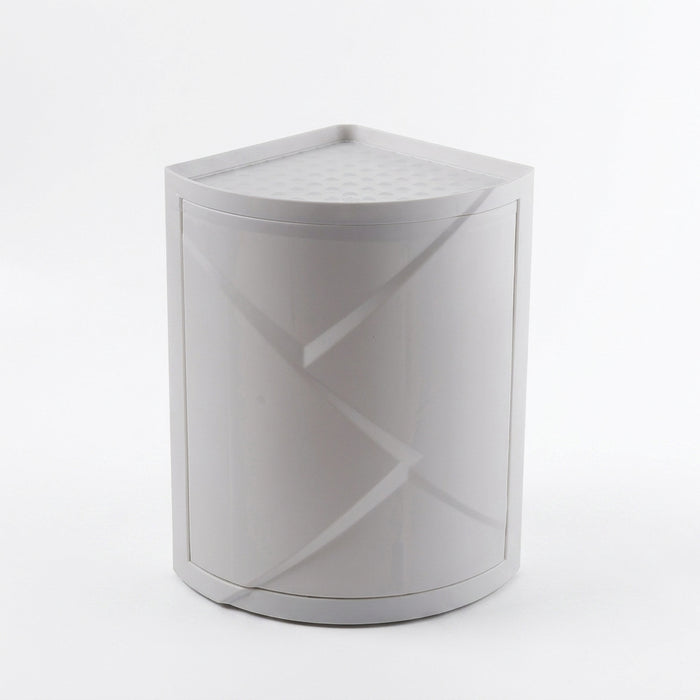 Rotating Adjustable Multi‑Tier Kitchen Corner Shelf – PP Spice & Bottle Organiser