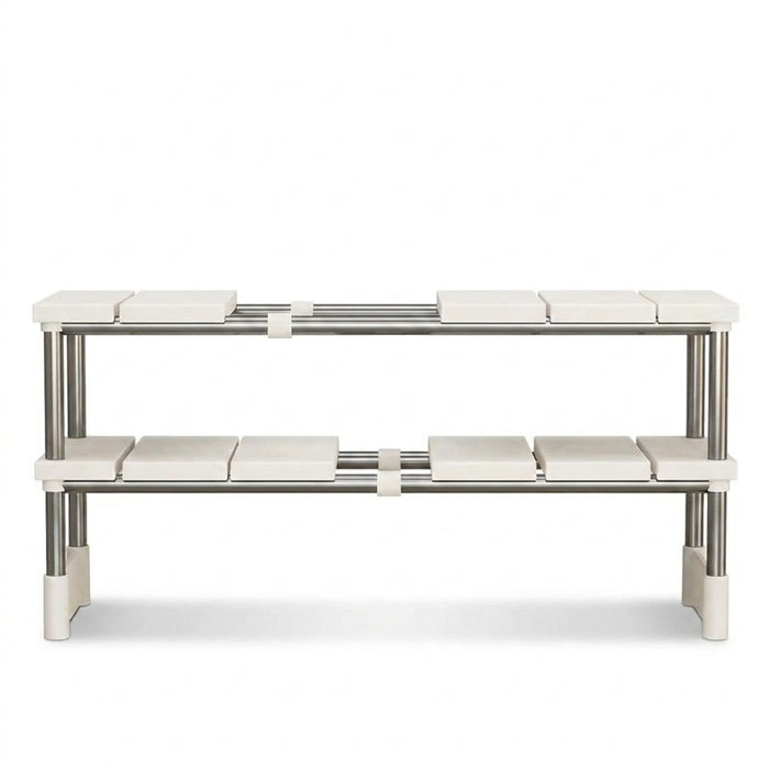 Retractable Under-Sink 2-Layer Cabinet Shelf — Multipurpose Kitchen & Bathroom Organiser