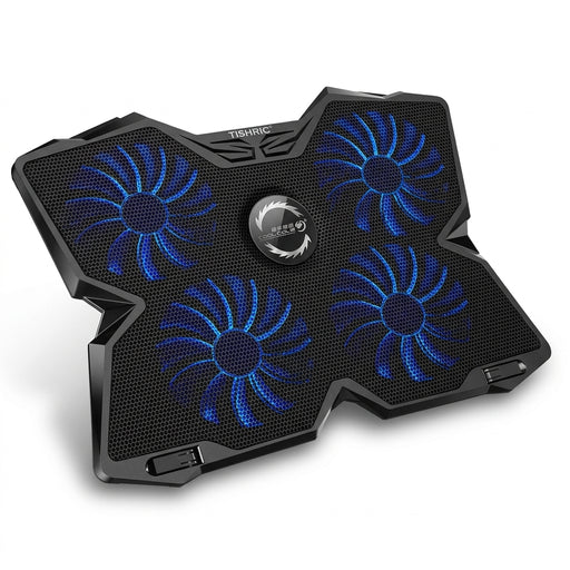 Laptop Cooler Stand with 4 Fans & 2 USB Ports — Fits 13–17 inch