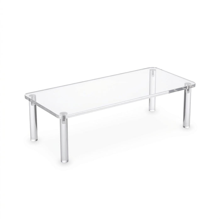 Transparent Acrylic Display Stand — 1–4 Tier Trapezoid Rack for Cupcakes, Perfume & Dolls