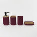 4-Piece Bathroom Accessory Set — Dispenser, Toothbrush Holder, Cup & Soap Tray