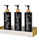 3-Pack Refillable Hand Pump Soap Dispensers – 500ml, Bamboo & Plastic