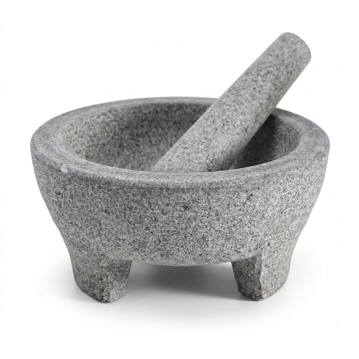 Granite Mortar and Pestle – Natural Stone Grinder for Spices & Guacamole