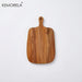 Wooden Cutting Board with Handle — Rectangle Chopping Board for Fish, Cheese, Bread & Fruit